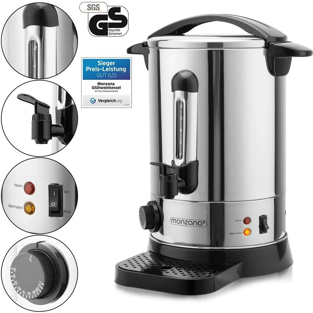 Glühweinkessel, Warmwasserboiler 6,8L - 8