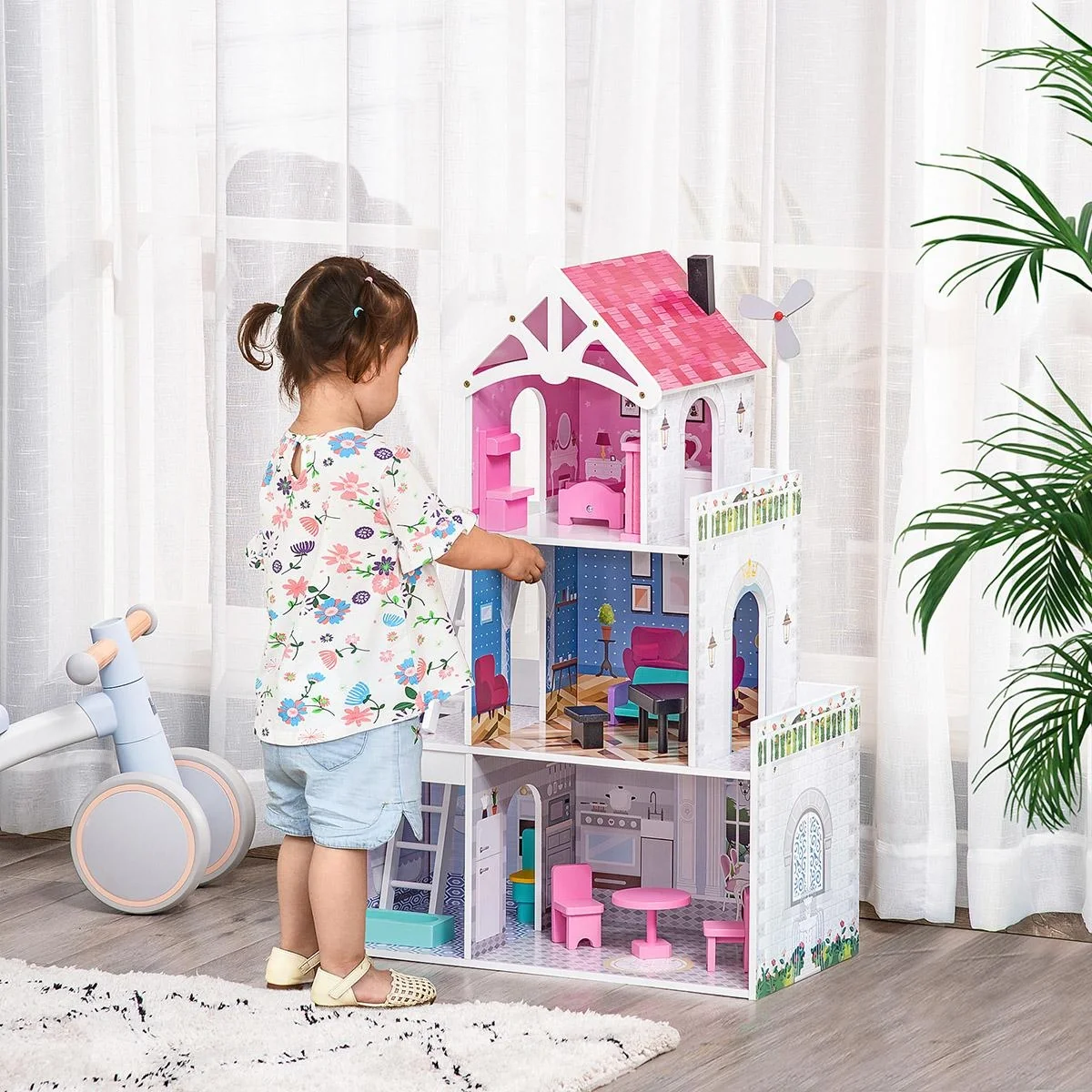 Kinder Puppenhaus 60 cm x 29 cm x 85 cm - 4