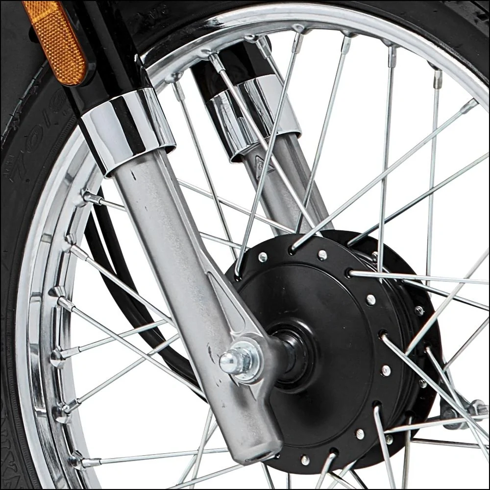 E-Roller / Retromofa "Turin" 45 km/h schwarz/weiß - 9