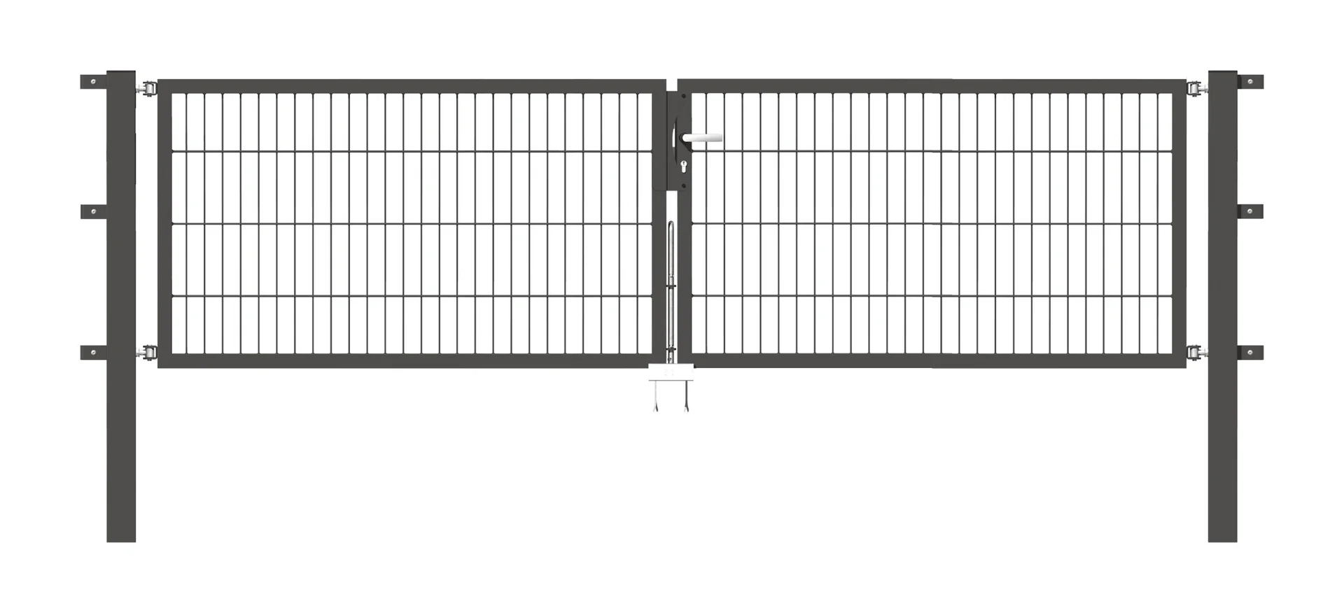 Doppeltor-Set Flexo inkl. Pfosten 3 x 1,2 m anthrazit - 2