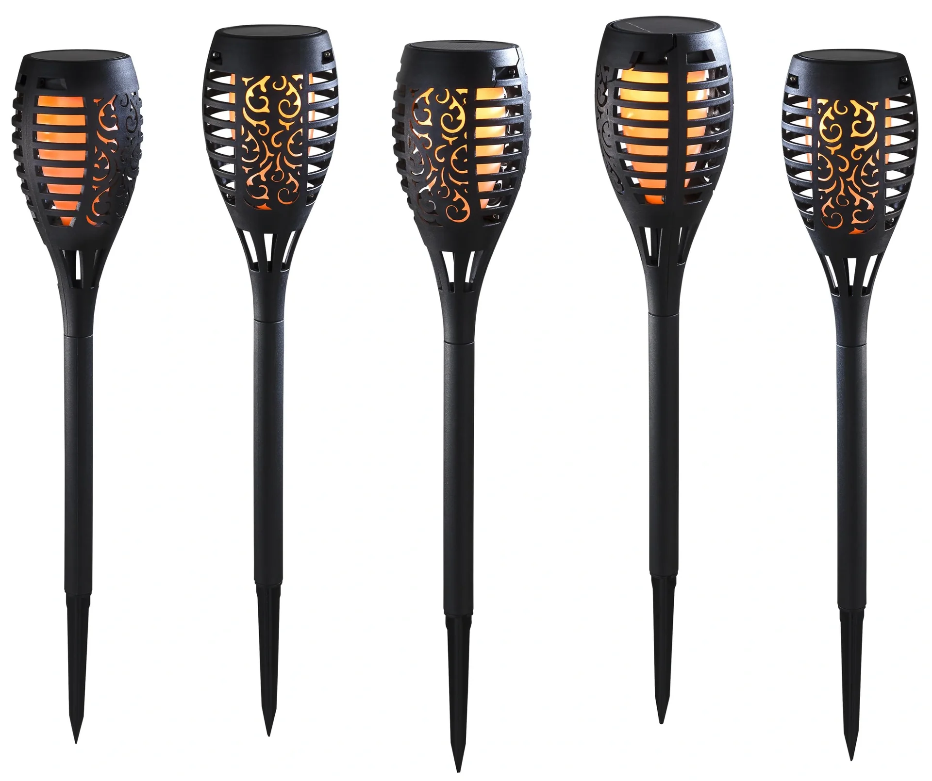 Solar LED Flammenleuchte - 5er Set - 4