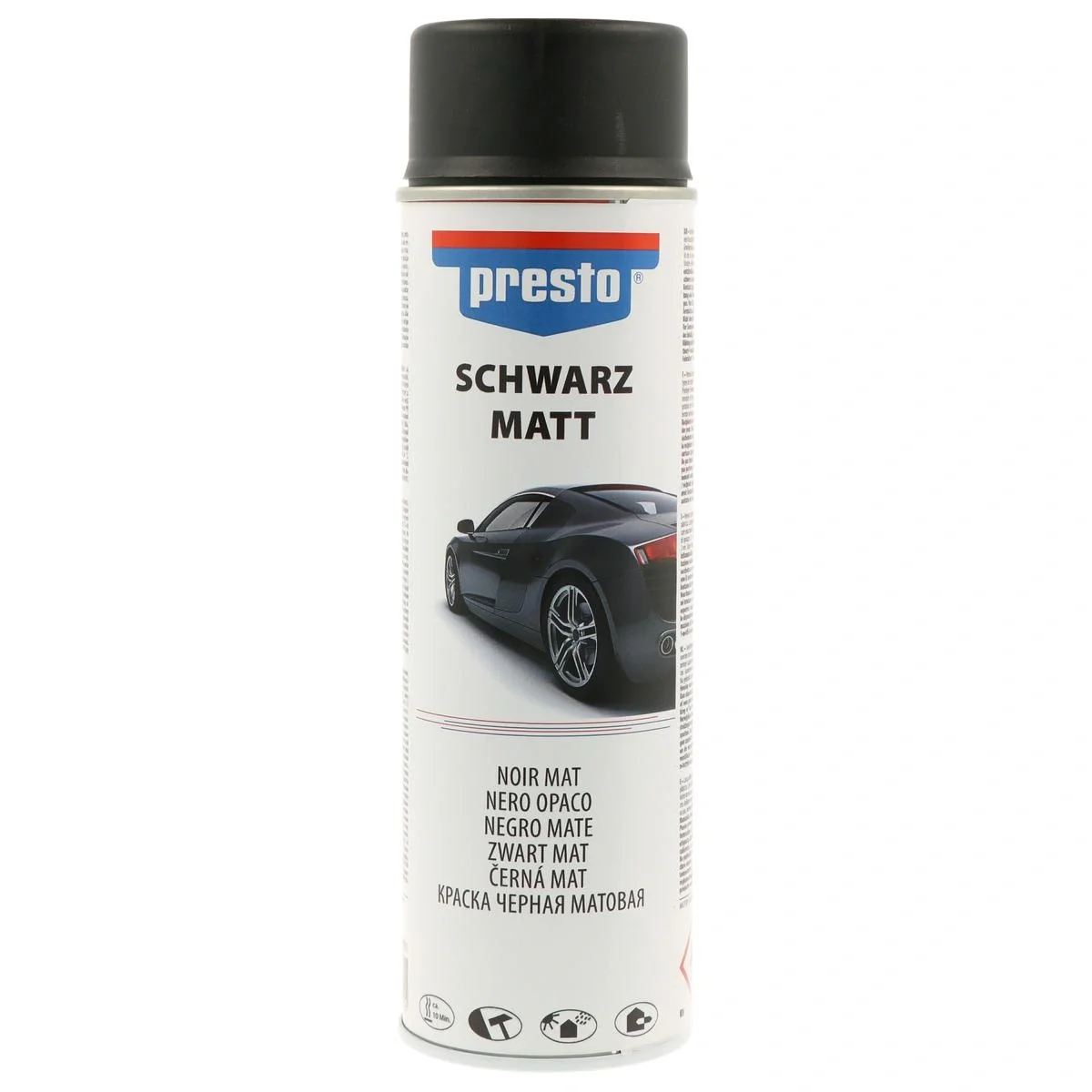 Rallye-Spraydose, Farbe schwarz, matt, 500 ml - 1