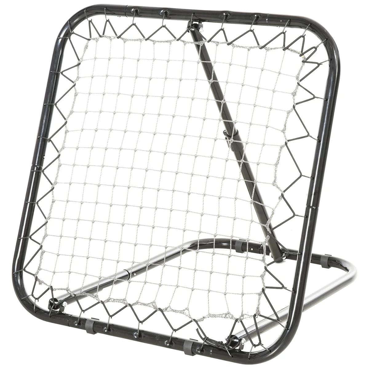 Baseball Rebounder Kickback Tor Rückprallwand Netz Rückprall Faltbar Metall+PE Schwarz 78 x 84 x 65-78 cm - 4