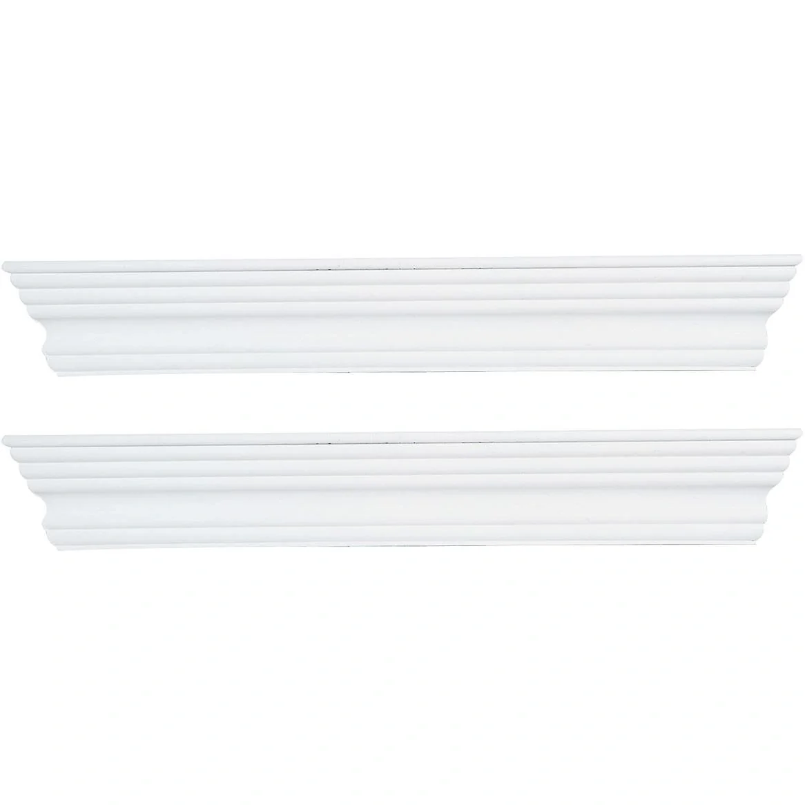 Wandregal Hängeregal 2er Set MDF Weiß 61x10cm - 5