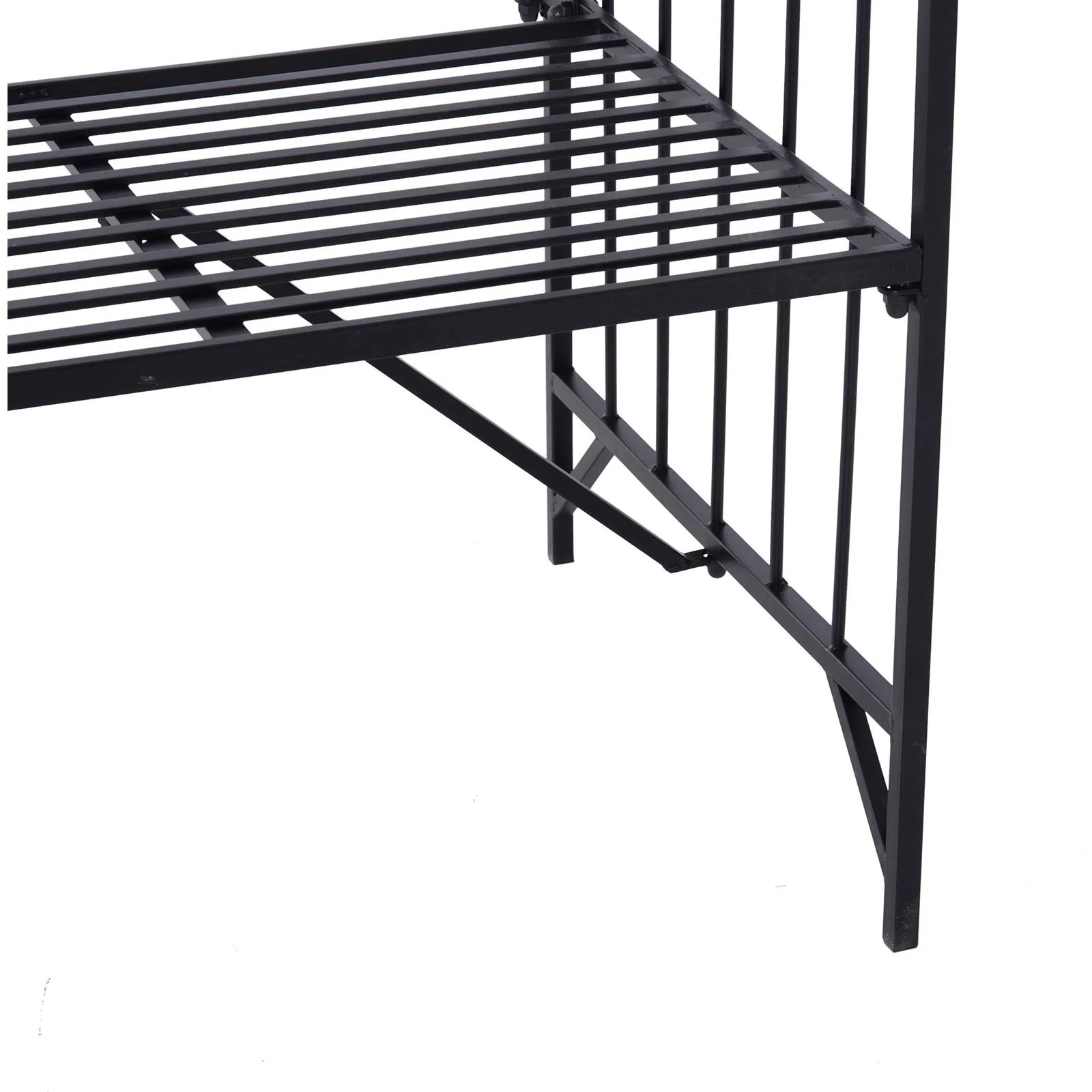 Rosenbogen mit Bank Rosenbank Laubenbank Philosophenbank Gartenbank Metall Schwarz 115 x 59 x 203 cm - 7
