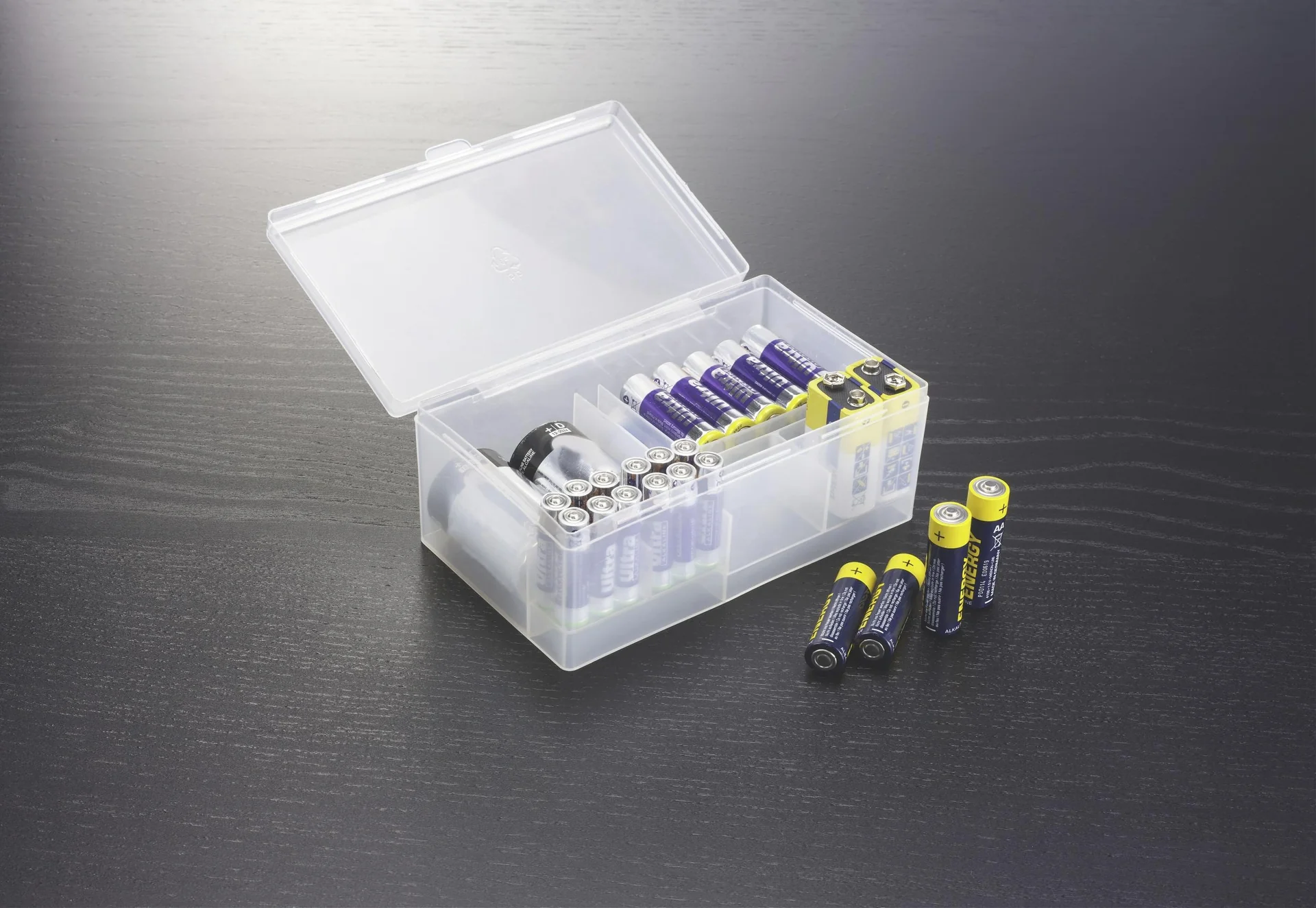 Batterien-Aufbewahrungs-Box, Transparent - 2