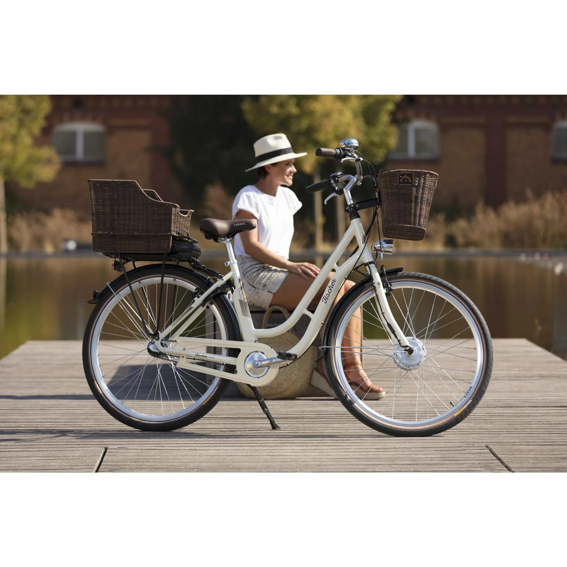 Unisex E-Bike City, 28 Zoll, Rahmengröße 48 cm, 3-Gang Nabenschaltung, Elfenbein glänzend, CITA ER1804 - 12