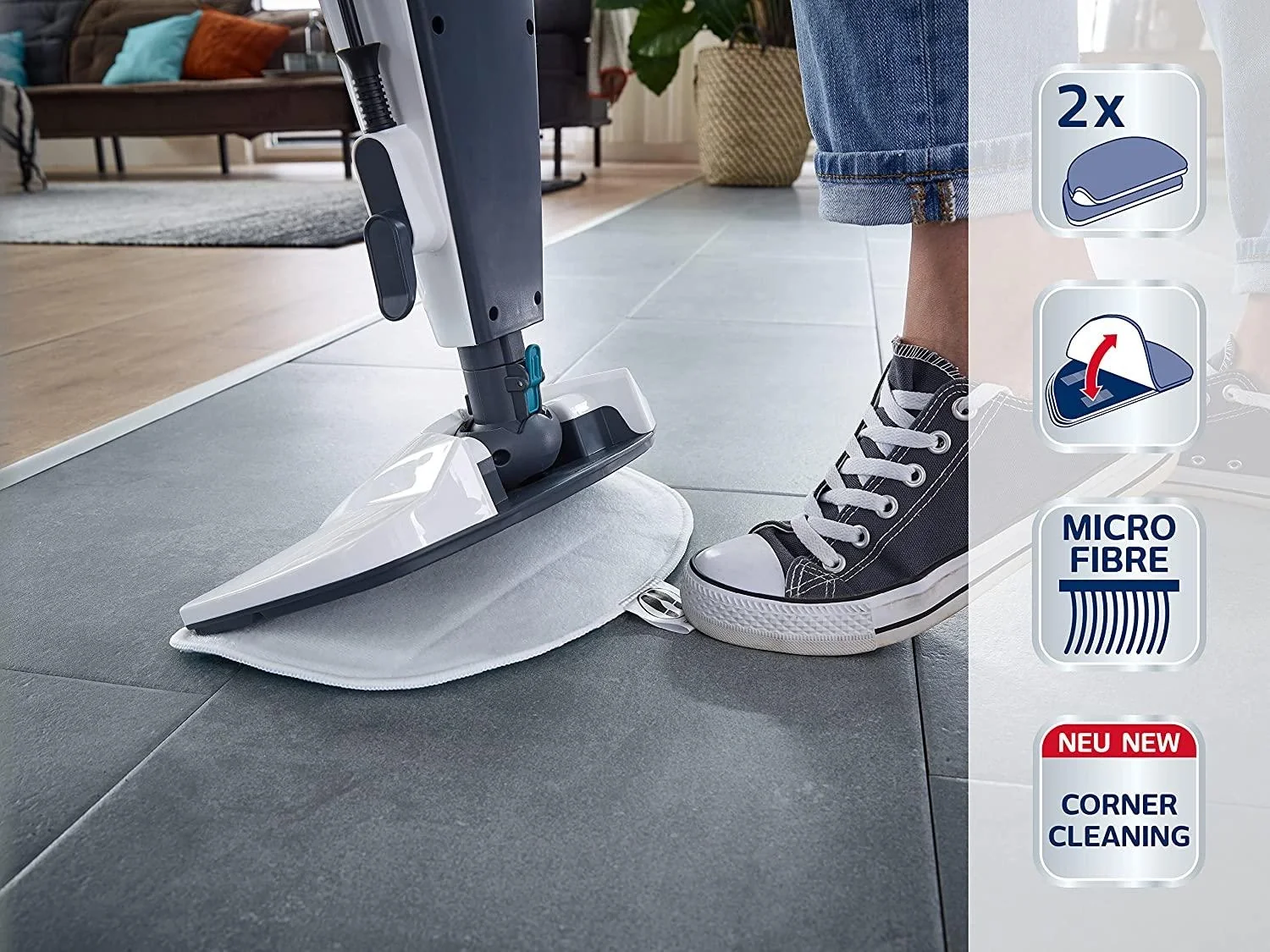 Ersatzpad Dampfreiniger "Clean Tenso Power", 2er Set - 3