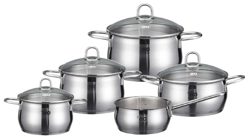 Topfset Platin, 9-teilig, Edelstahl - 1