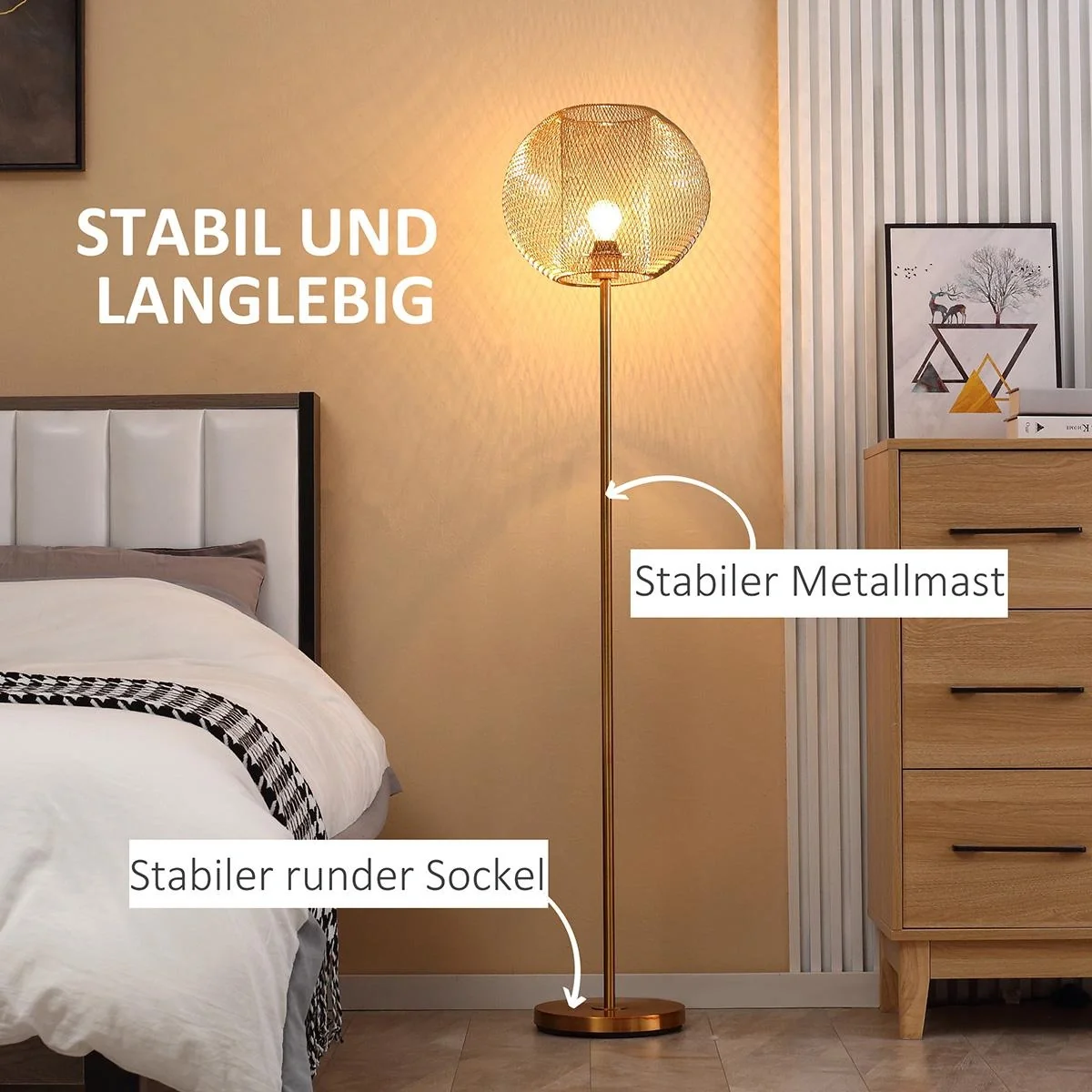 Stehlampe Wohnzimmer Stehleuchte 4 - 3