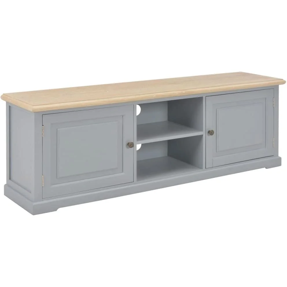 TV-Schrank 120x30x40 cm Holz grau - 6