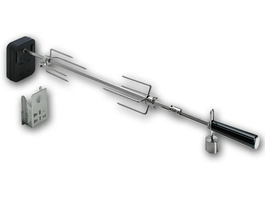 Rotisserie Set mit Batteriemotor - für: 57 + 60 cm Kugelgrill für Smokin# PizzaRing - 1