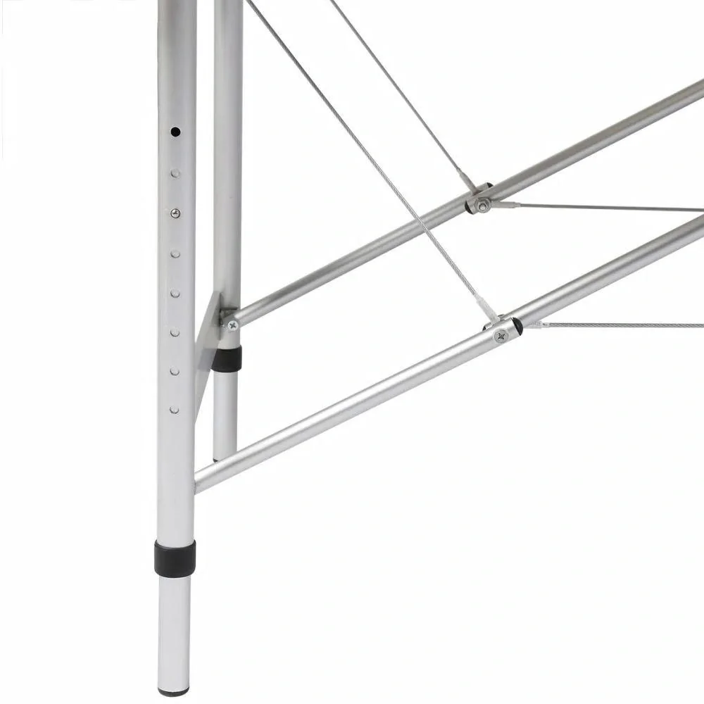 Klappbare Massageliege 3 Zonen mit Aluminiumrahmen (blau) - 7