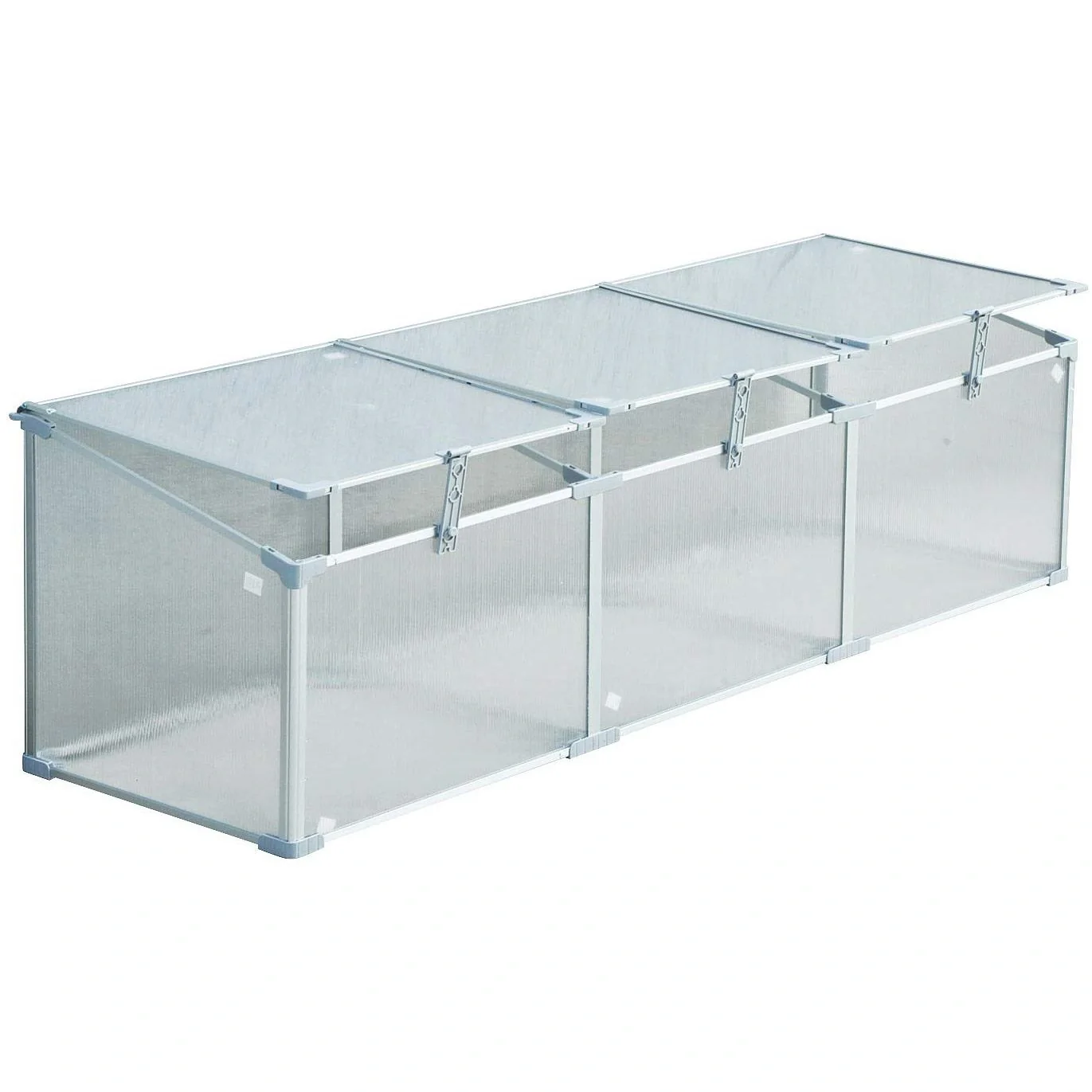 Frühbeetkasten mit 3 separaten Deckeln - 9