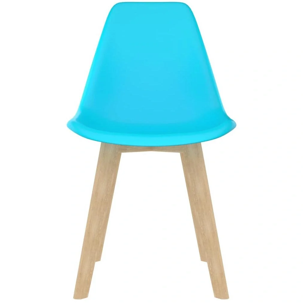 Esstischstühle 2tlg. Kunststoff blau - 1