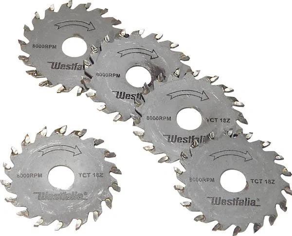 Sägeblatt Set 5-teilig, Hartmetall, 18 Zähne - 1