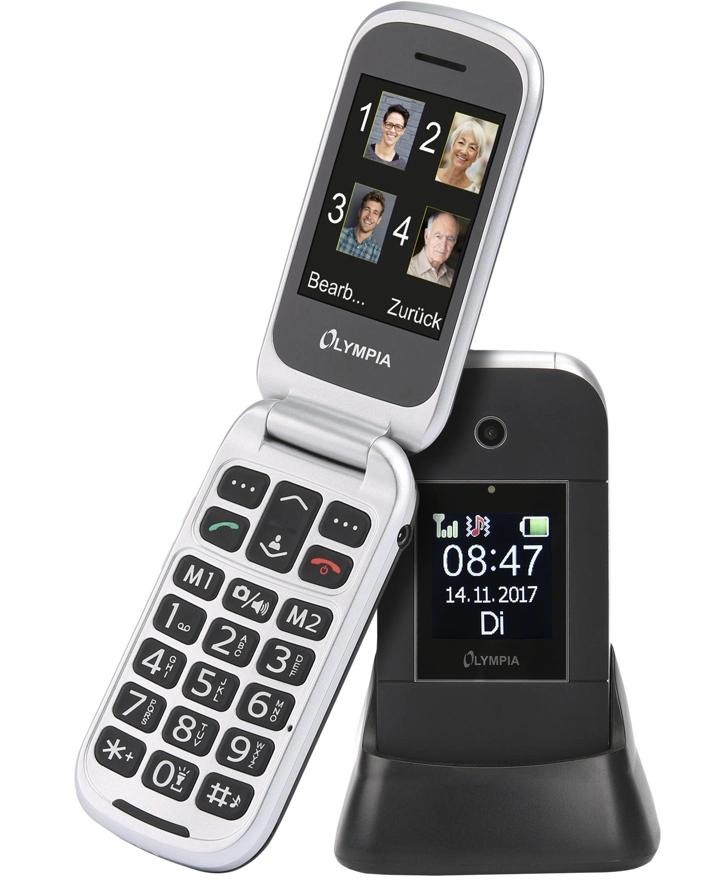 Mobiltelefon Janus mit extra großen Wähltasten und integrierter Kamera mit Blitzlicht - 3