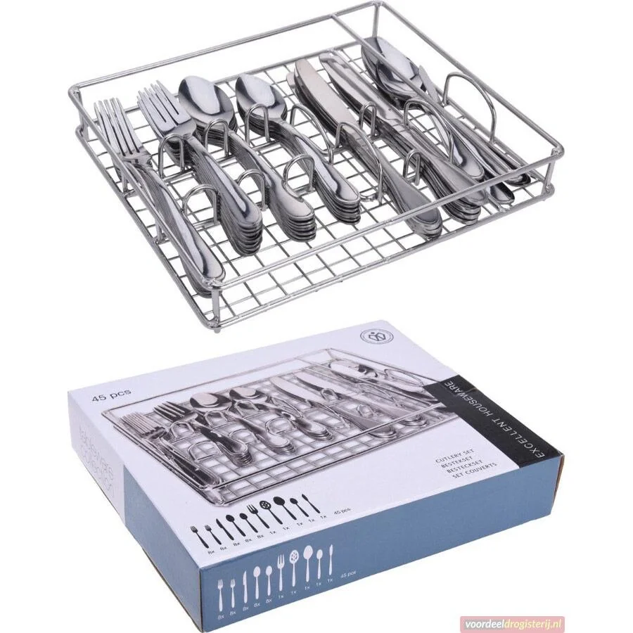 Excellent Houseware - Besteckset - 45 Teile - 8 Personen - 2