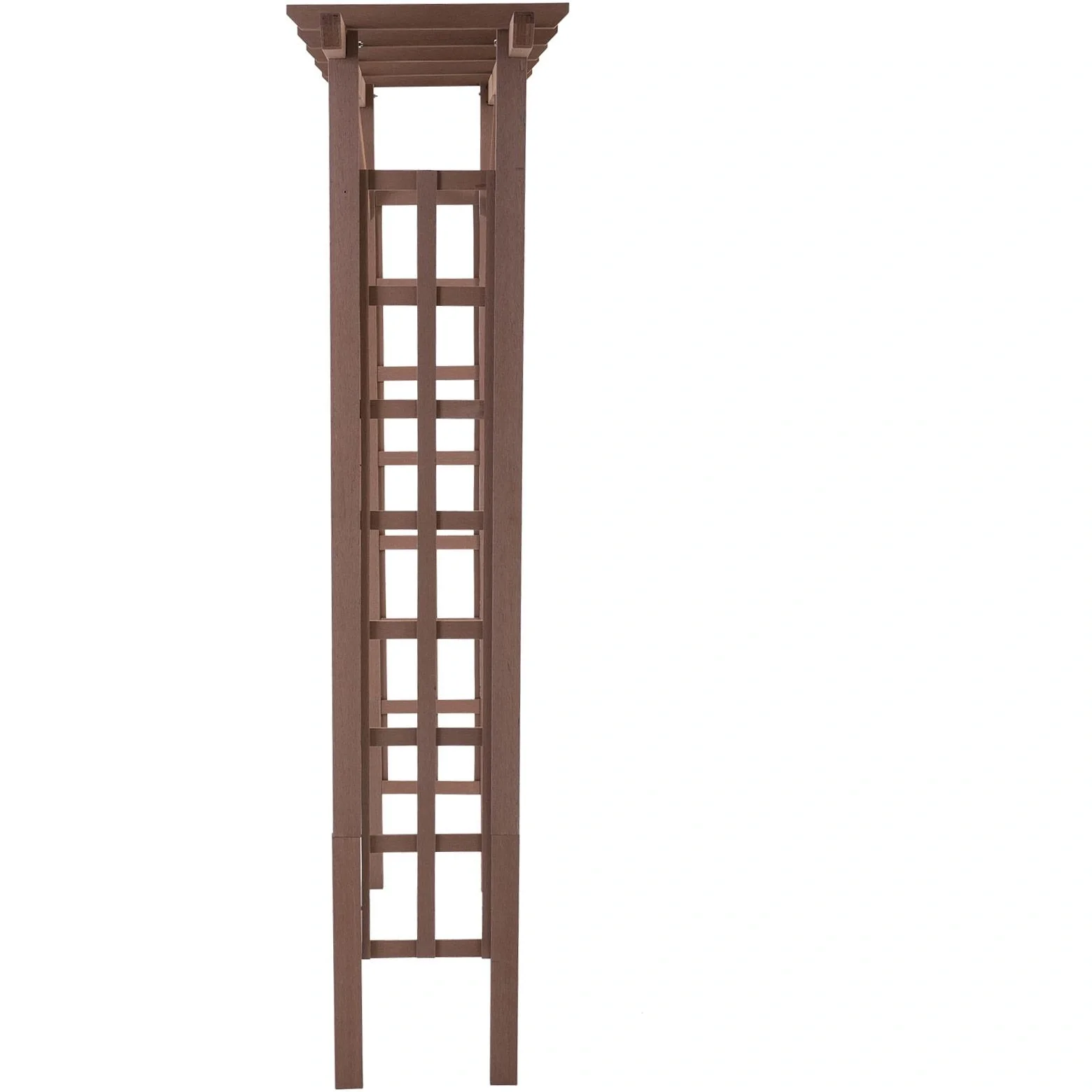 Torbogen Rankgitter Pflanzbogen Rankhilfe Rosenbogen Garten Laubendach Kunstholz WPC Braun 150 x 50 x 200 cm - 6
