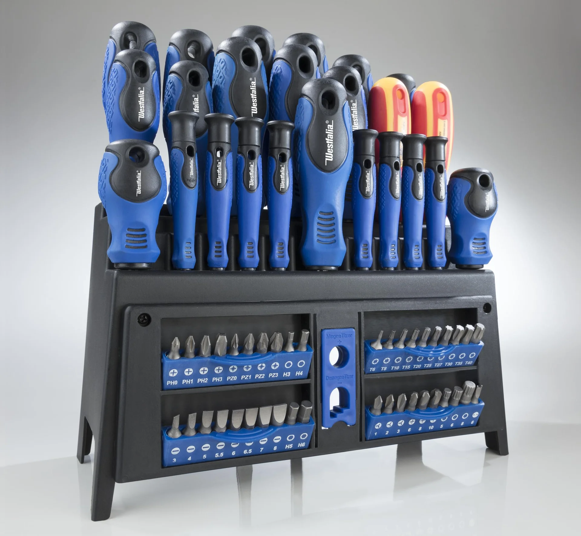 Schraubendreher-und Bit-Satz mit Halterung 65-teilig mit 2 VDE Schraubendrehern - 11