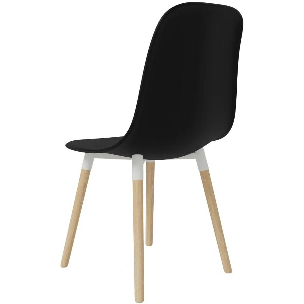 Esstischstühle 2tlg. Kunststoff schwarz - 6