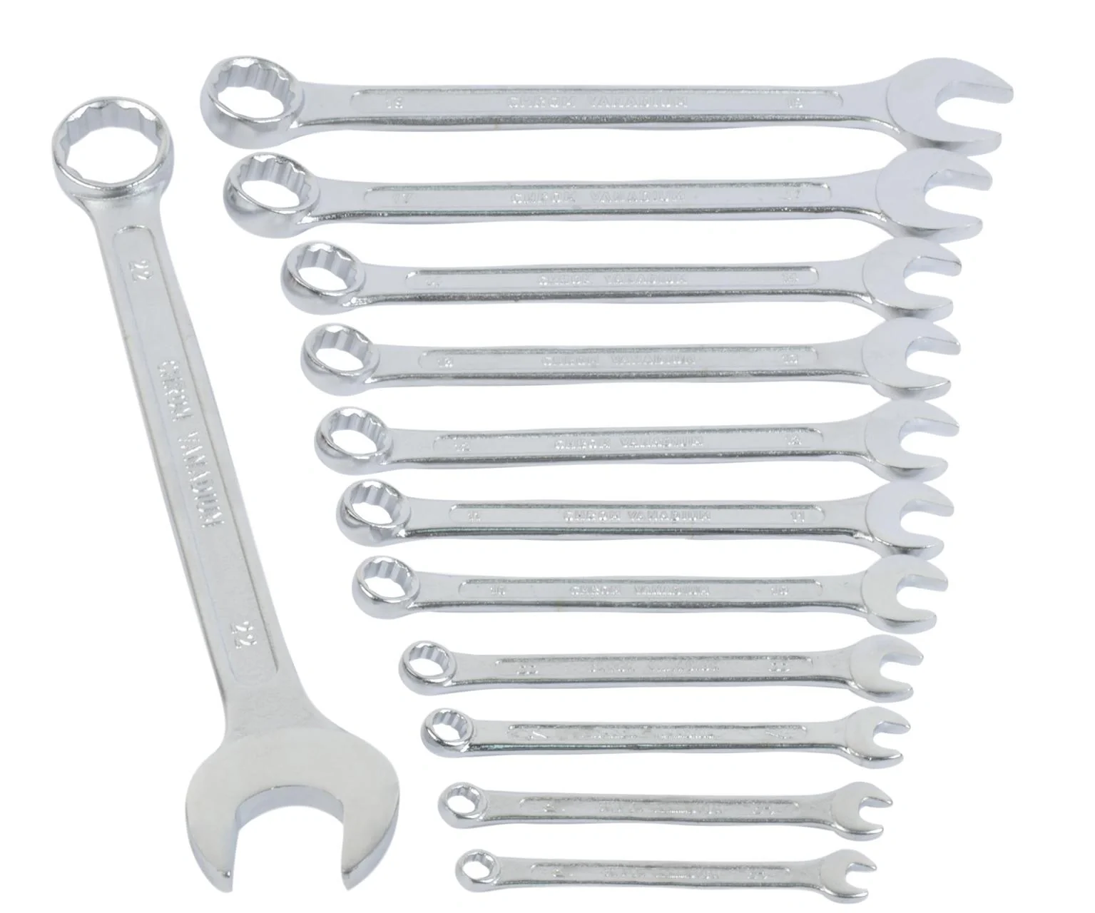 Gabel- Ringschlüsselsatz 12 tlg. 6-22 mm - 1