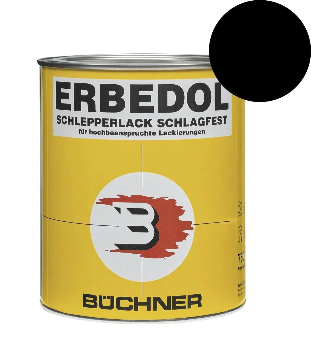 Schlepper- und Landmaschinenlack schwarz matt SL9080 - 1