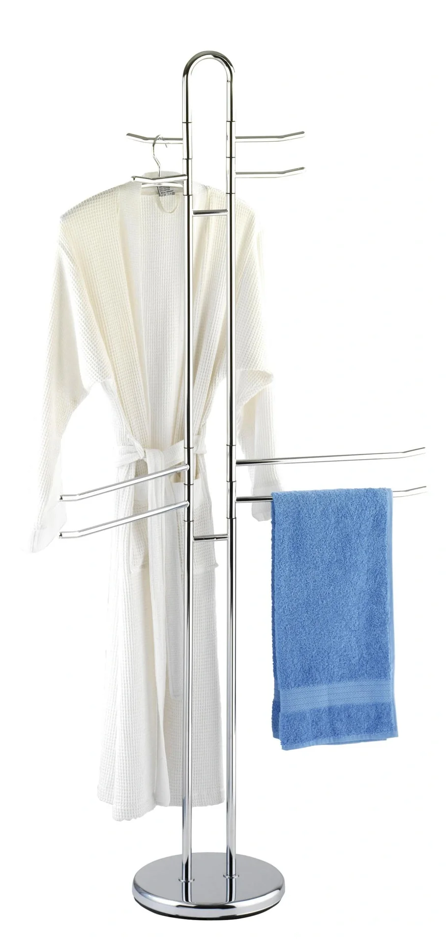 Garderobenständer, Kleiderständer "Palermo" mit 8 Armen, Silberfarben - 2