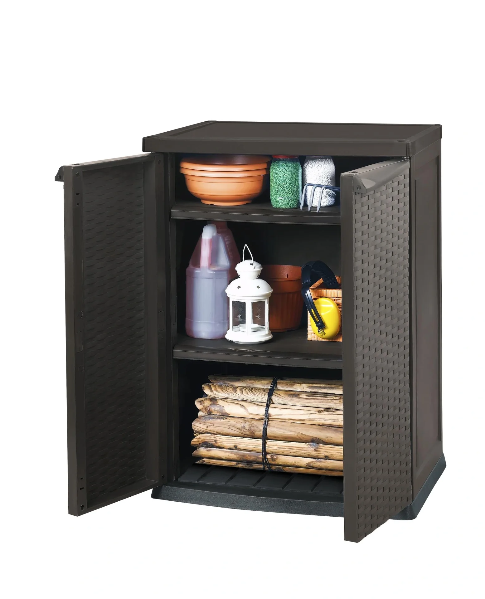 Aufbewahrungsschrank - Rattan Style Mini Shed - 1