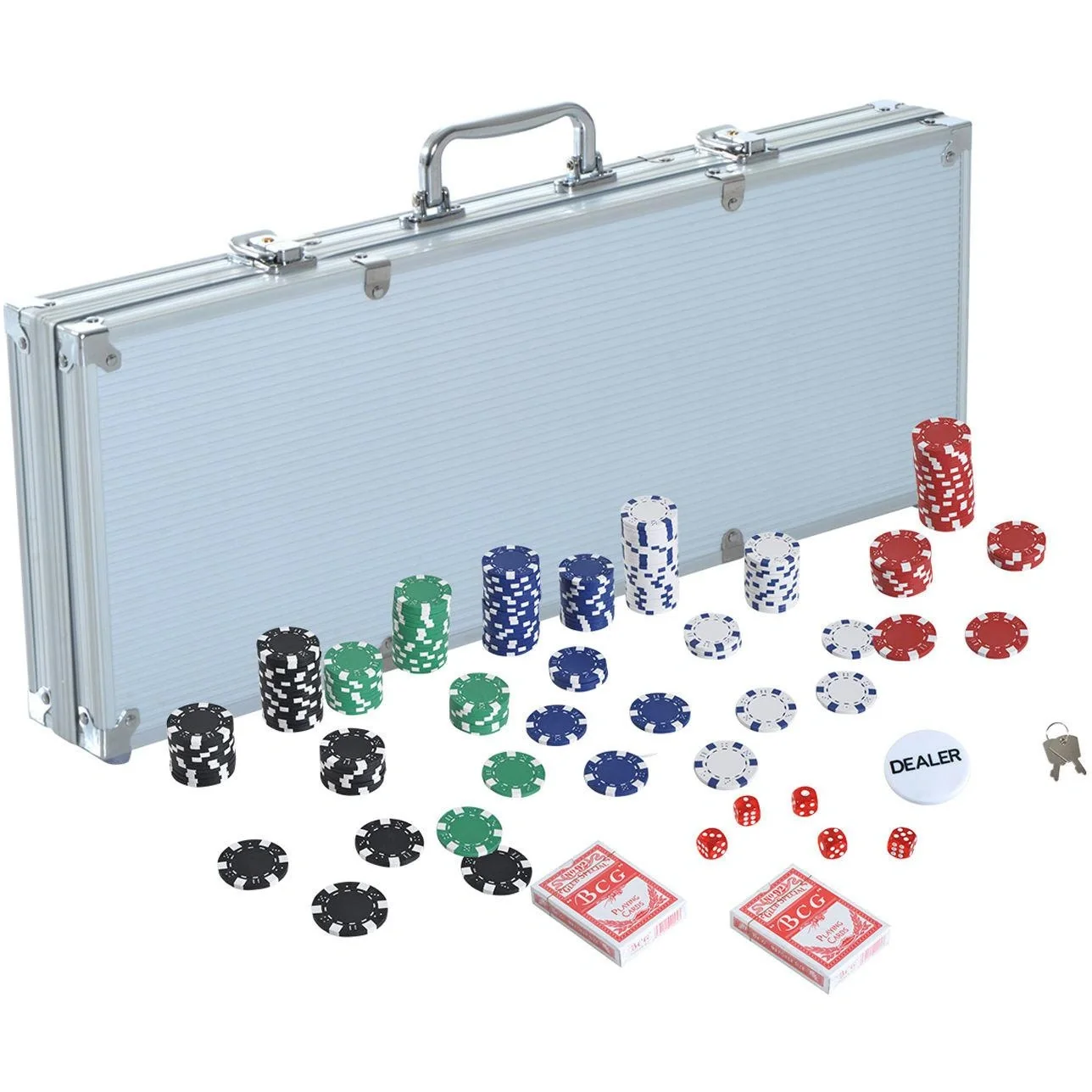 Pokerkoffer alu poker set mit 500 Pokerchips - 8