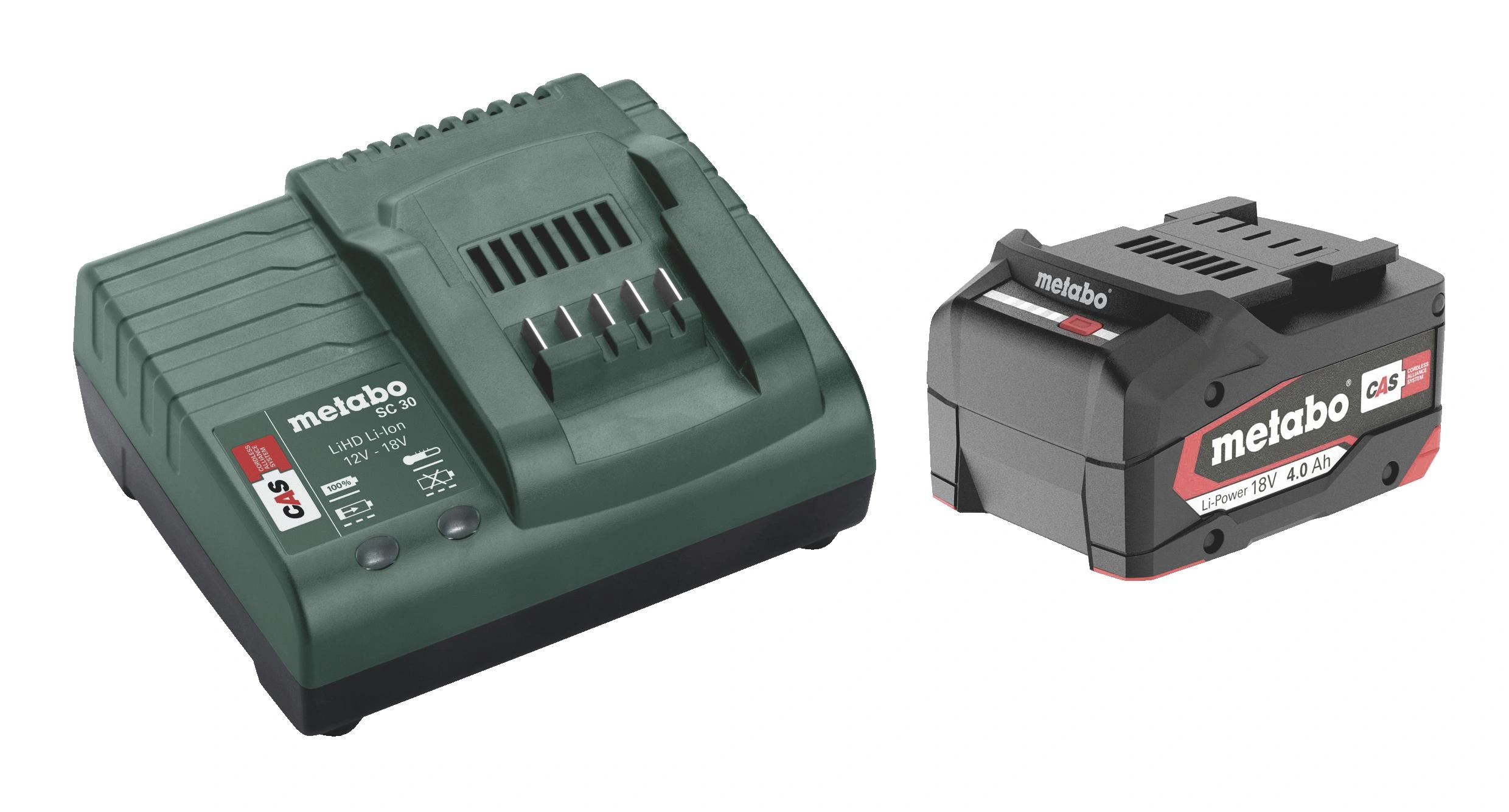 Basic-Set 1 x Li-Ion 4,0 Ah 18 V, Ladegerät SC 30 - 1