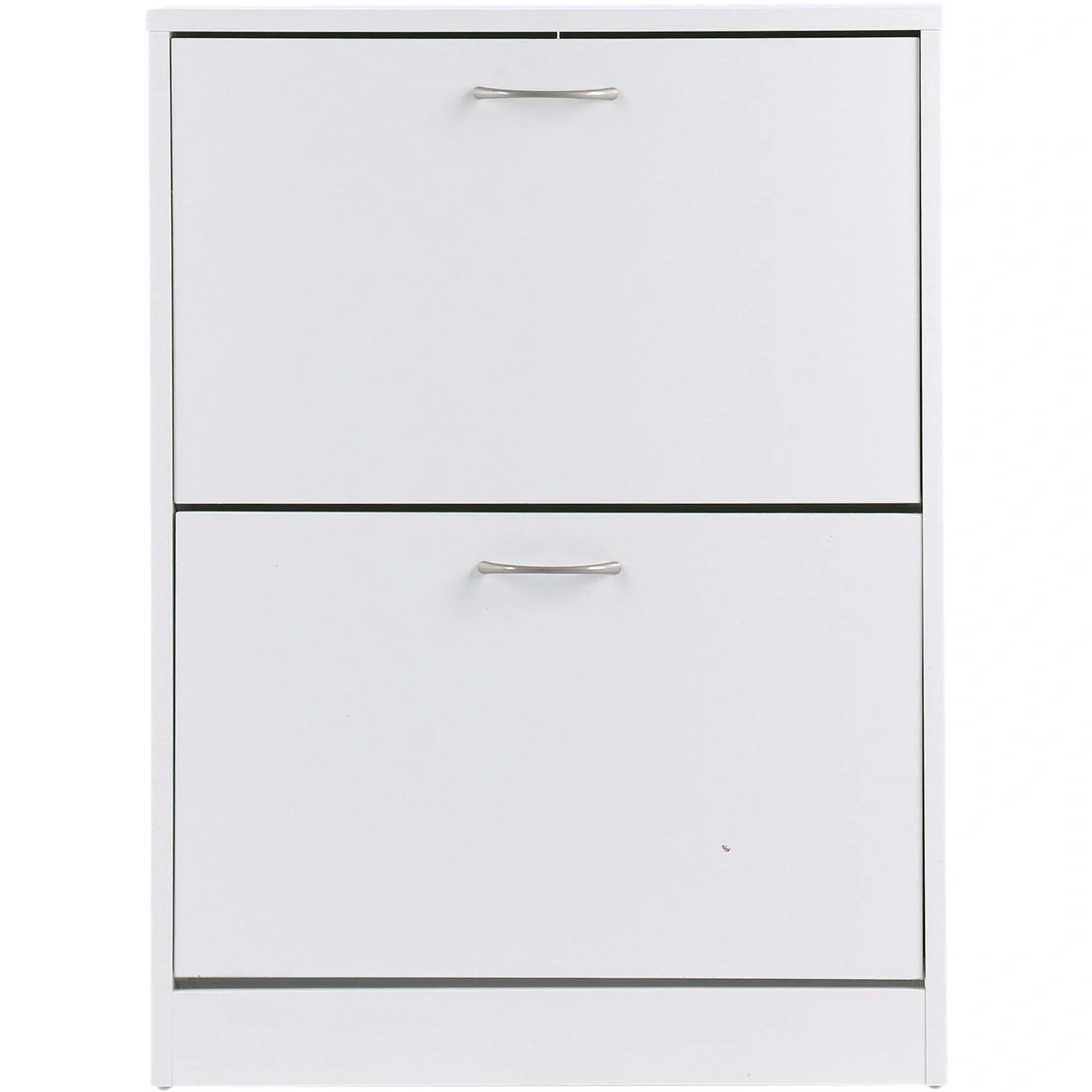 Schuhschrank Schuhkipper mit 2 Klappen 10 12 Paar Spannplatte Weiß 60 x 24 x 80 cm - 9