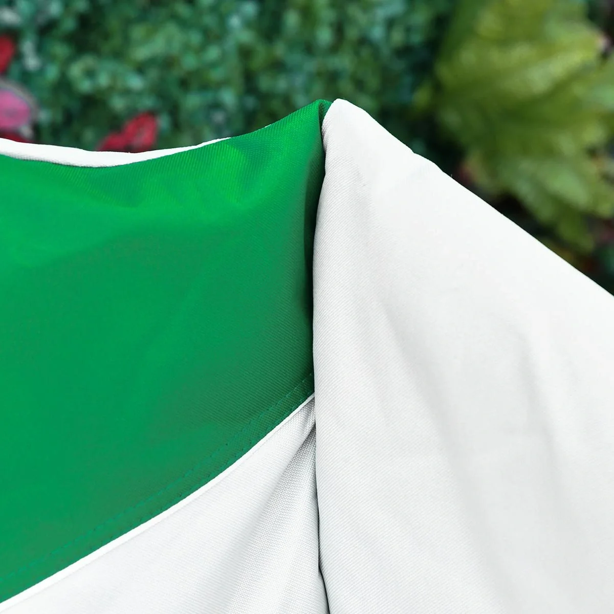 Campingstuhl mit Getränkehalterung weiss, grün - 7