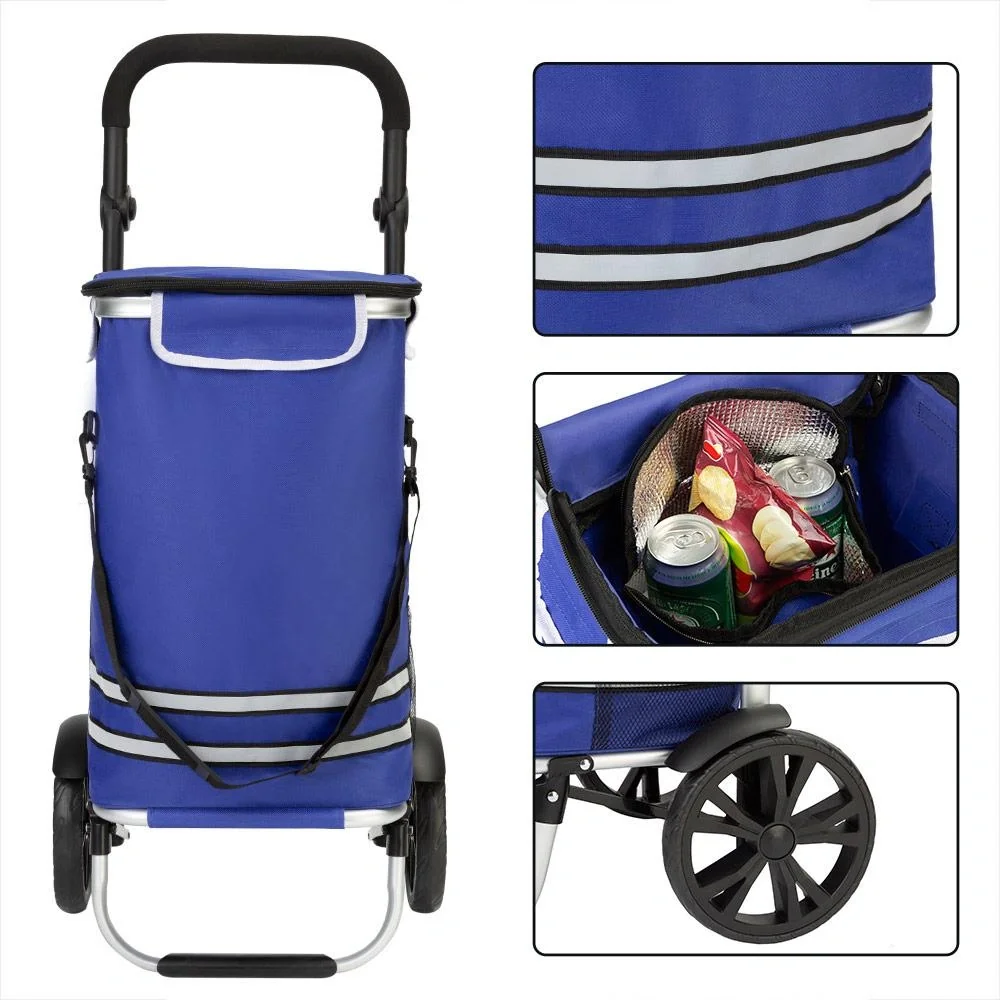 Einkaufswagen blau Aluminium 35L 31x24x54cm - 10