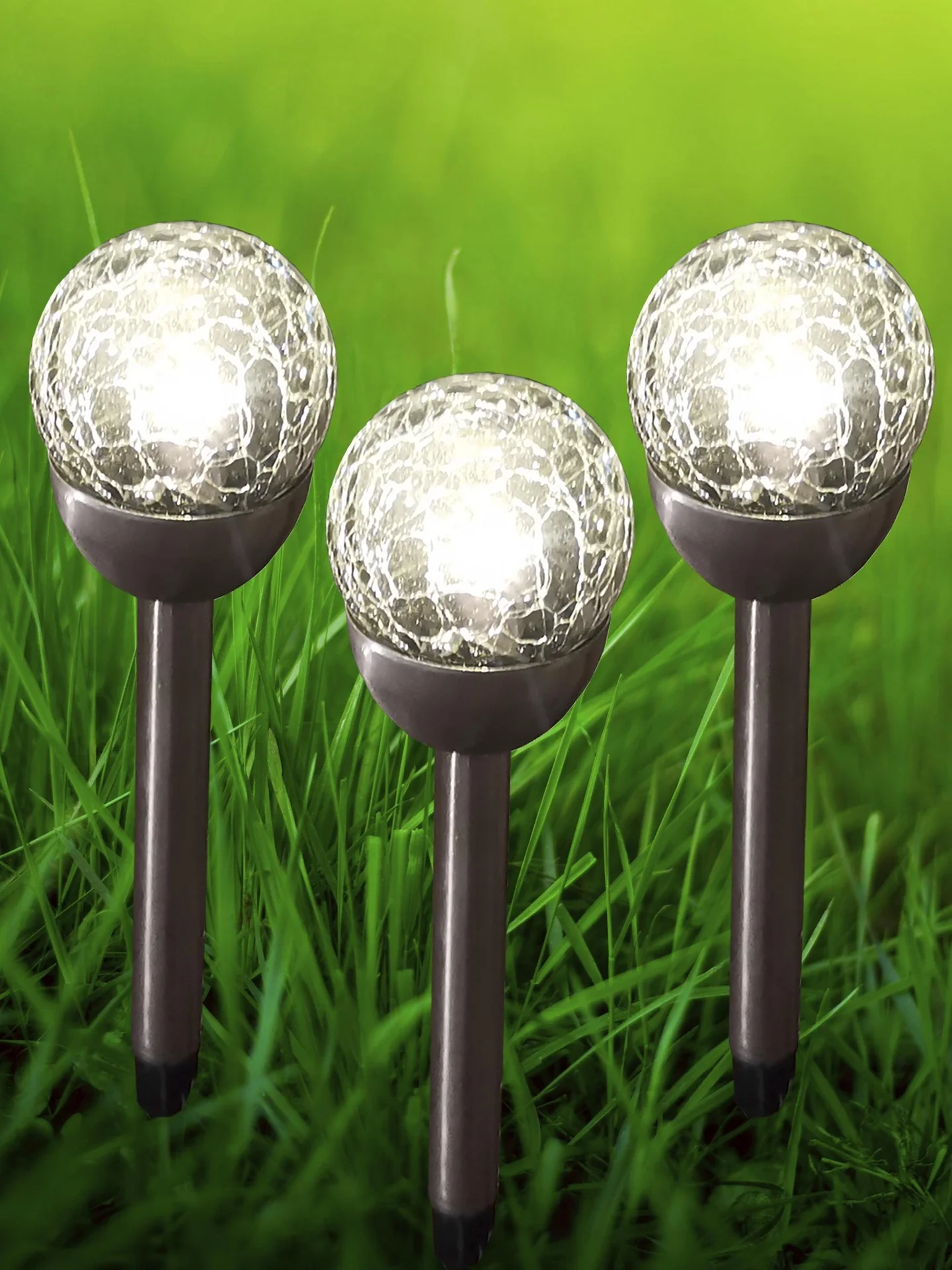 Solar Glasmosaik Gartenleuchte 3er Set - 6