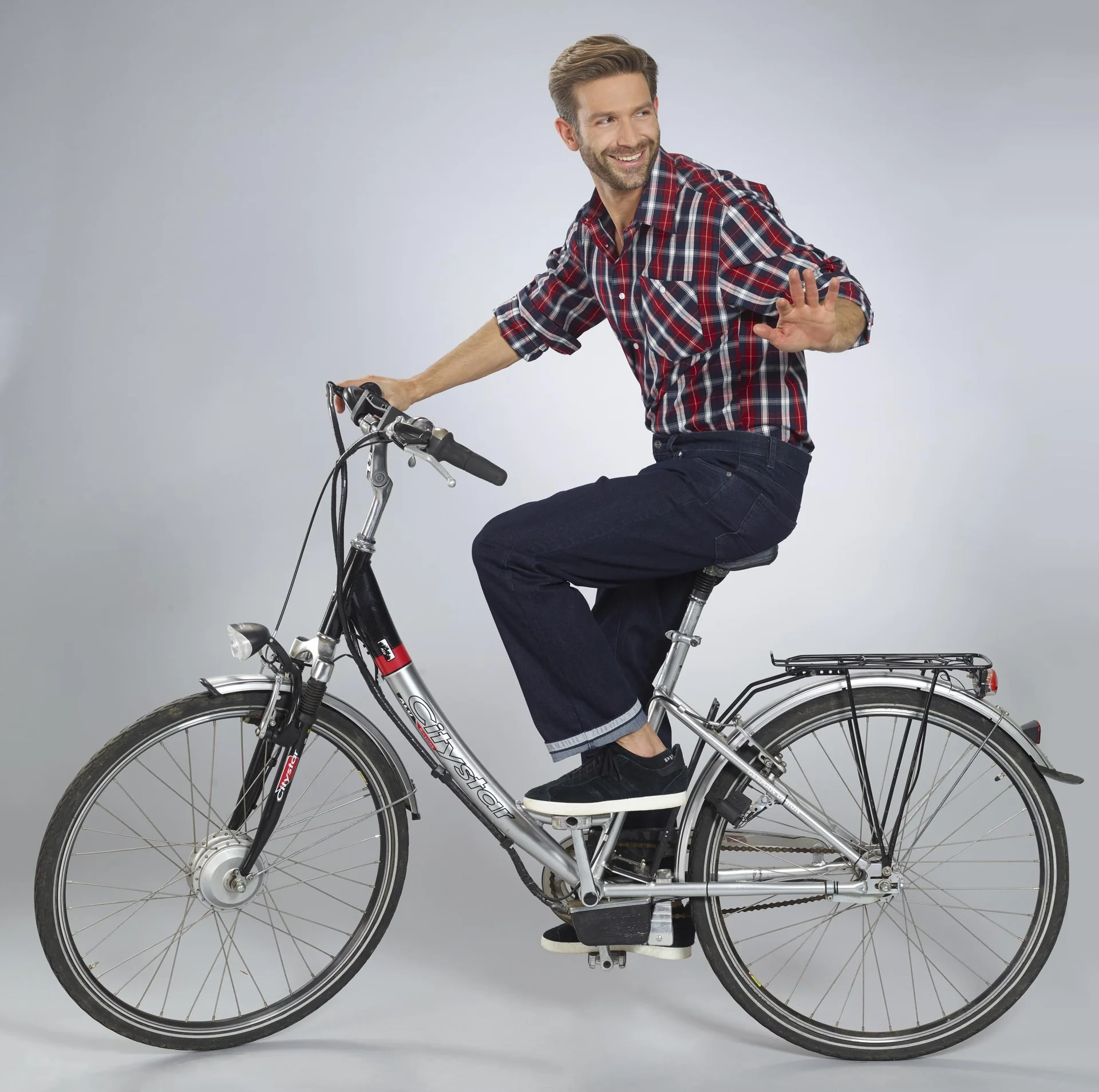 Radfahrer Jeans, Farbe bluestone, Gr.48 - 12