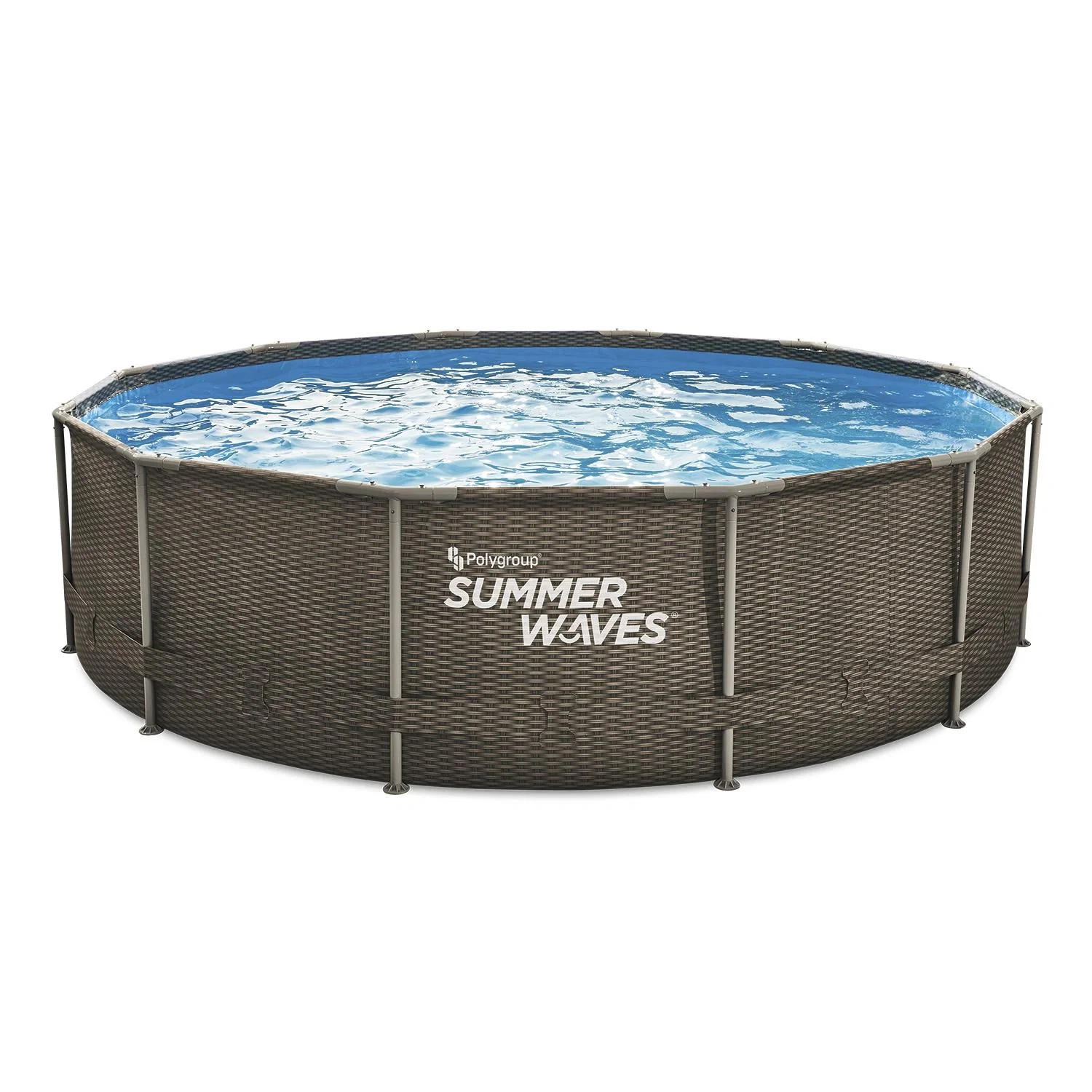Active Frame Pool Ø366 x 91 cm rattan braun - 7