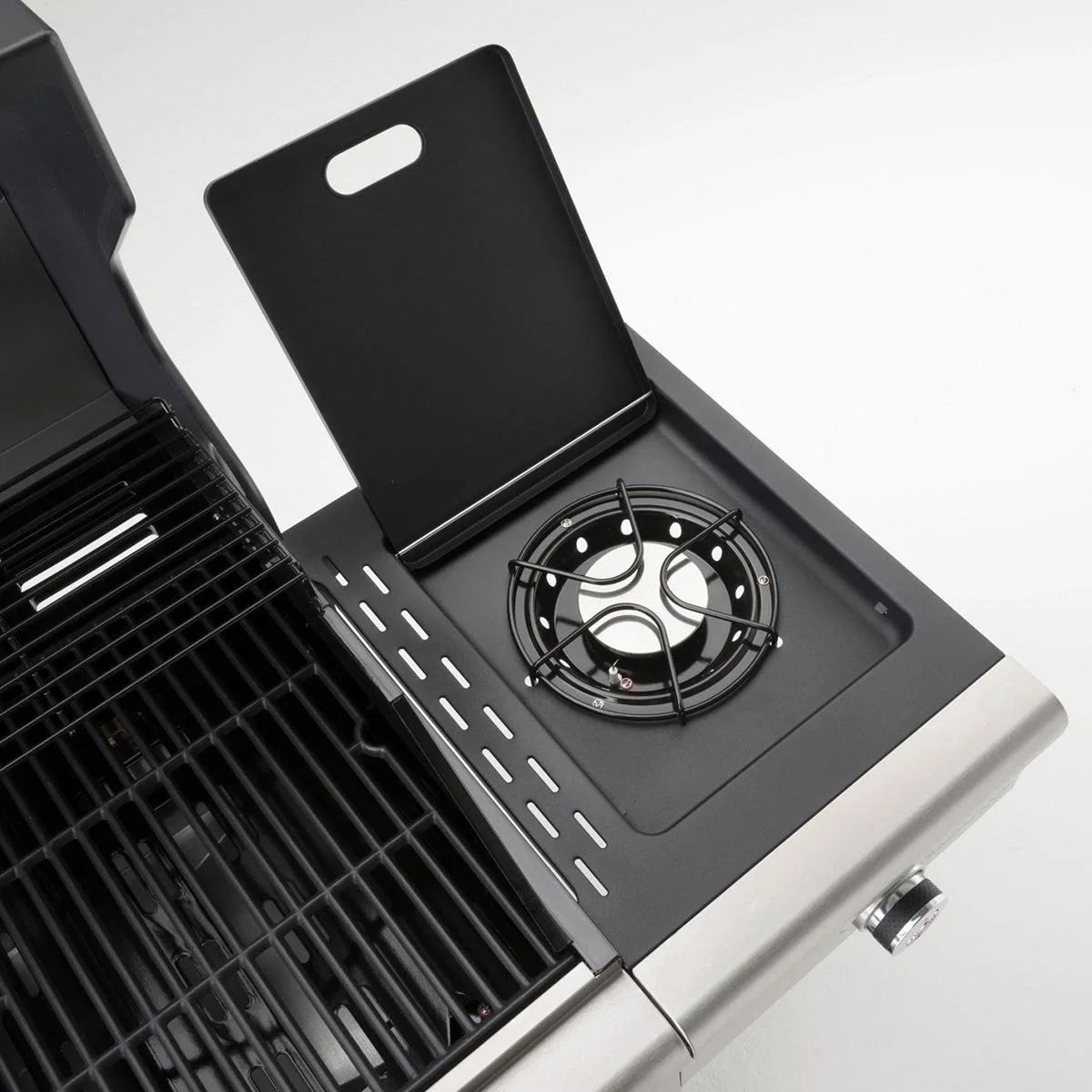 Triton PTS 3.1 Gasgrill - Grillfläche 65 x 44 cm - silber - mit Seitenbrenner und PTS-System - 4