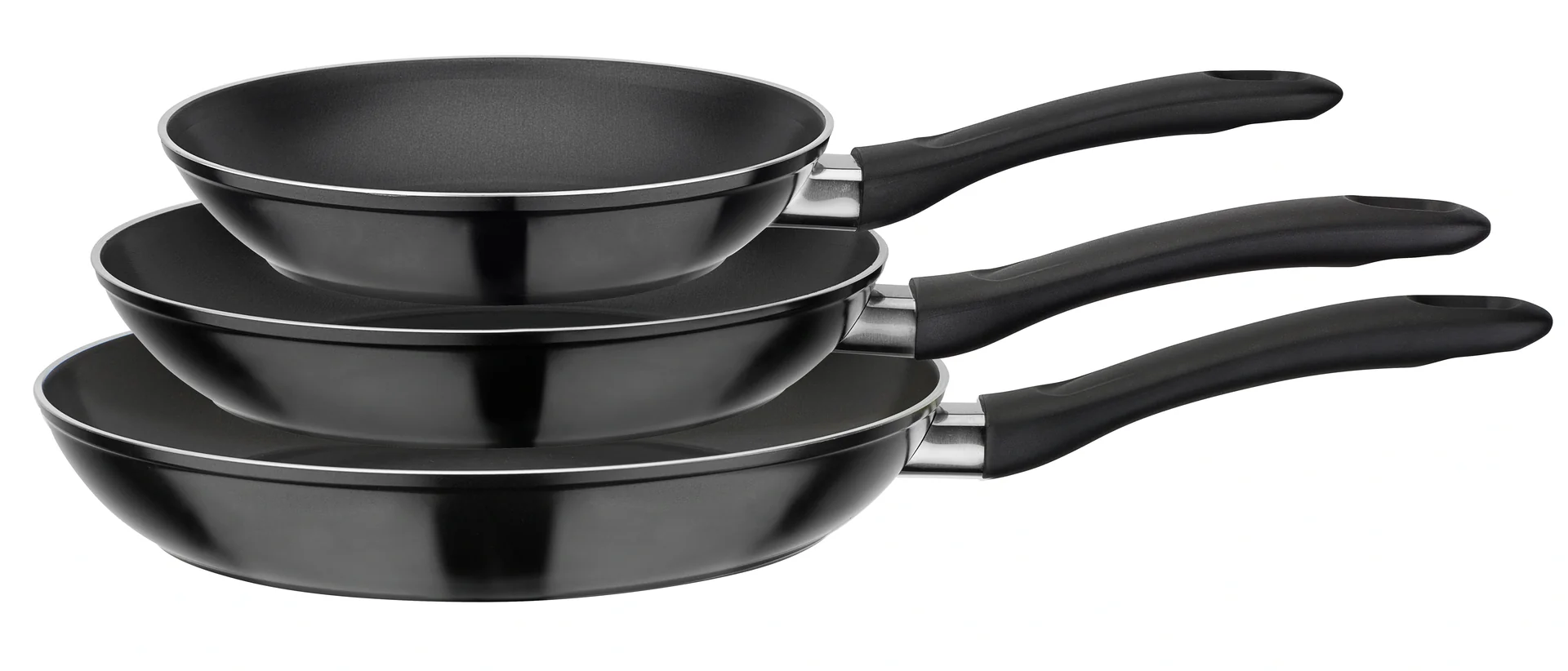 Bratpfannenset 3-tlg (20+24+28 cm) Nova schwarz - 3