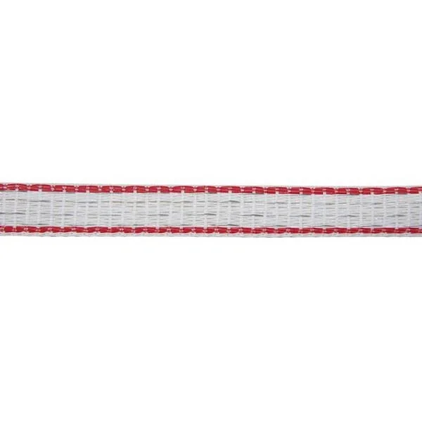 Professionelles Zaunband 12Mm, 4X0,30 Tric, 200M, Weiß/Rot - 2