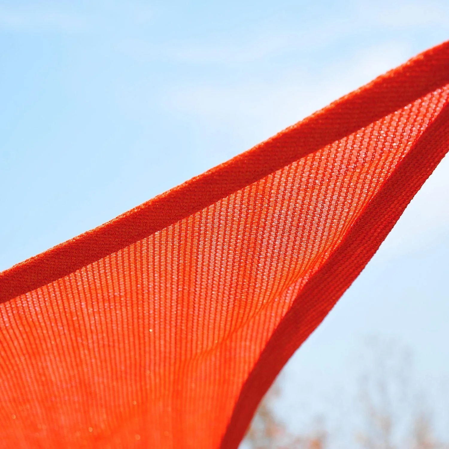 Sonnensegel (6x6x6m) Dreiecke Rostrot HDPE - atmungsaktiv - 5