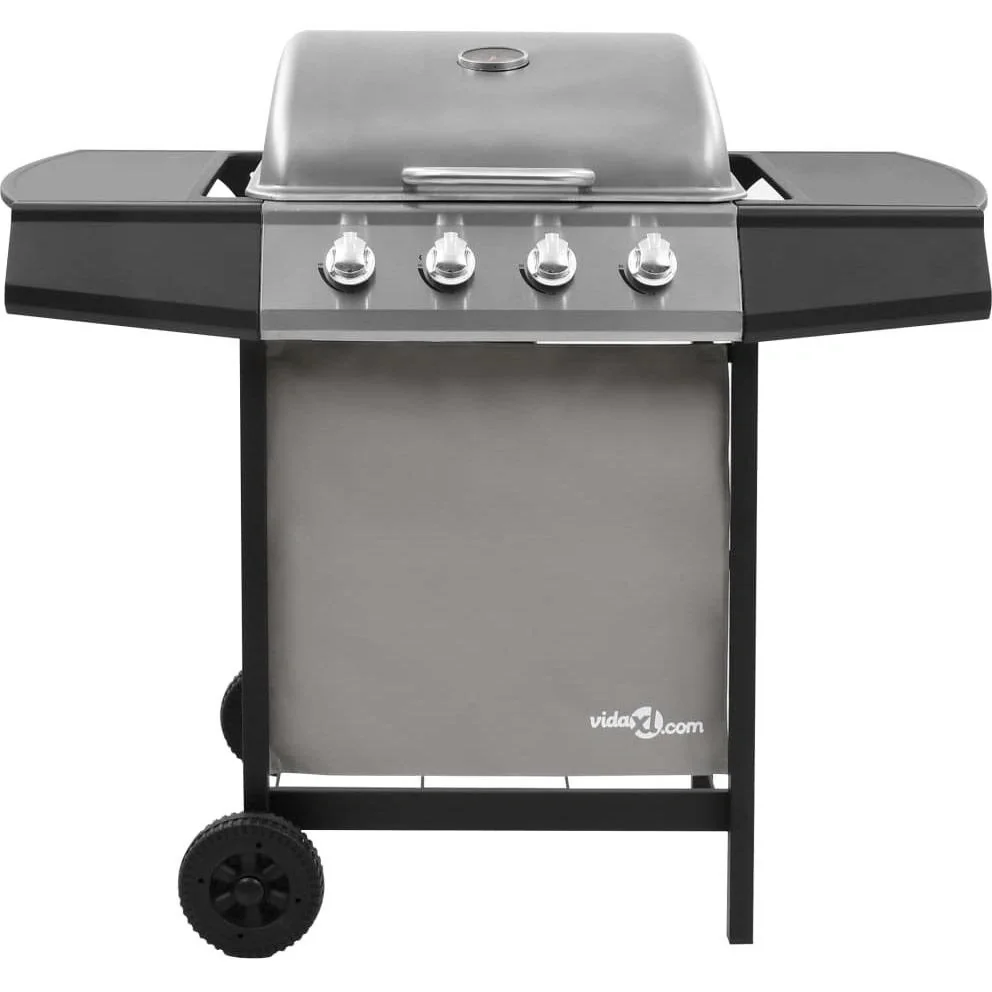 Gasgrill mit 4 Brennern schwarz und silber - 3