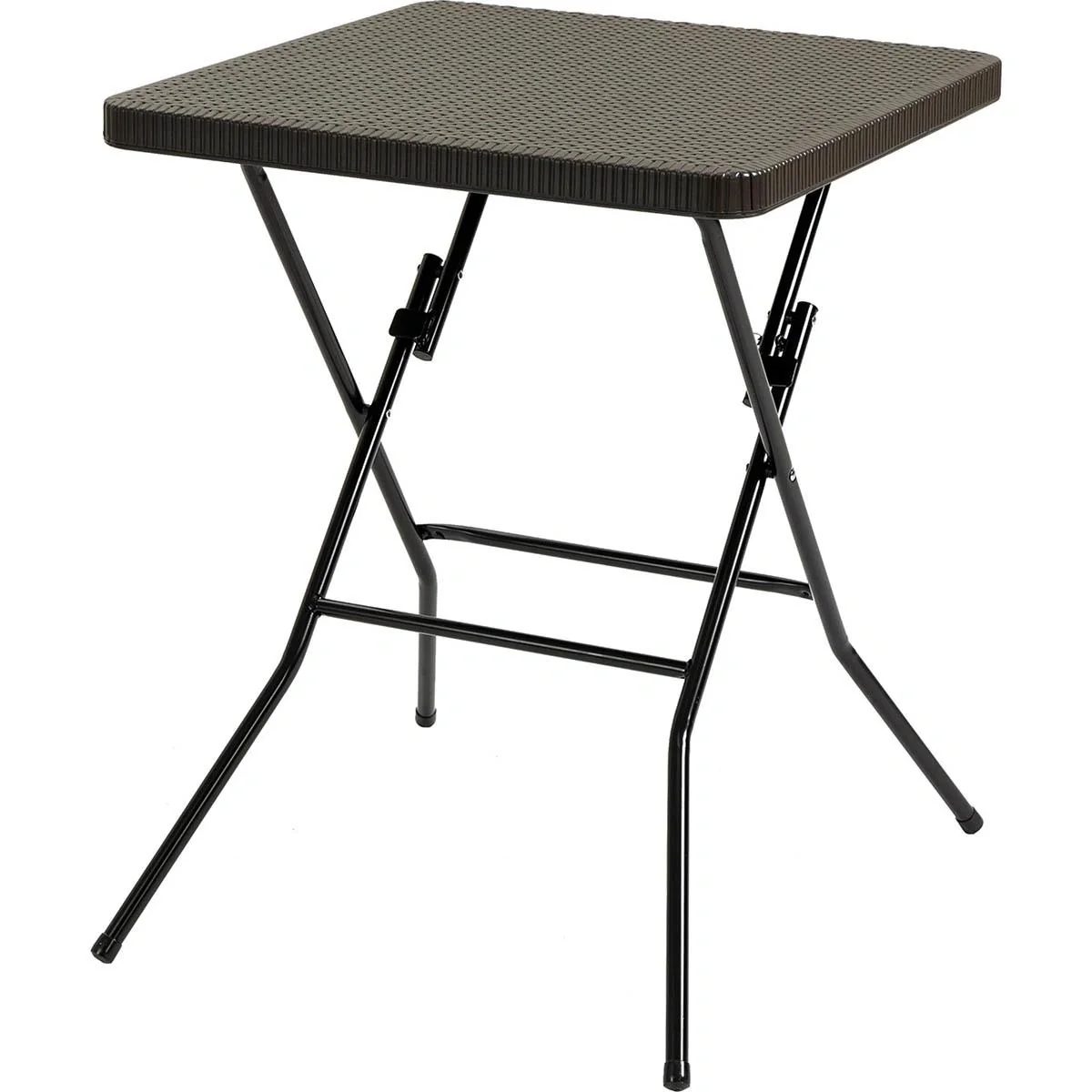 Klapptisch Rattanlook - dunkelbraun - 60 x 60 cm - 6