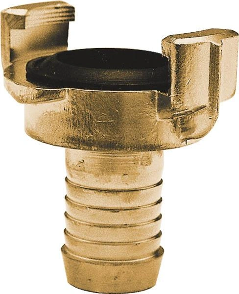 Schnellkupplung aus Messing, Schlauchstück 1/2", Nockenweite 40 mm, 2 Stück - 1