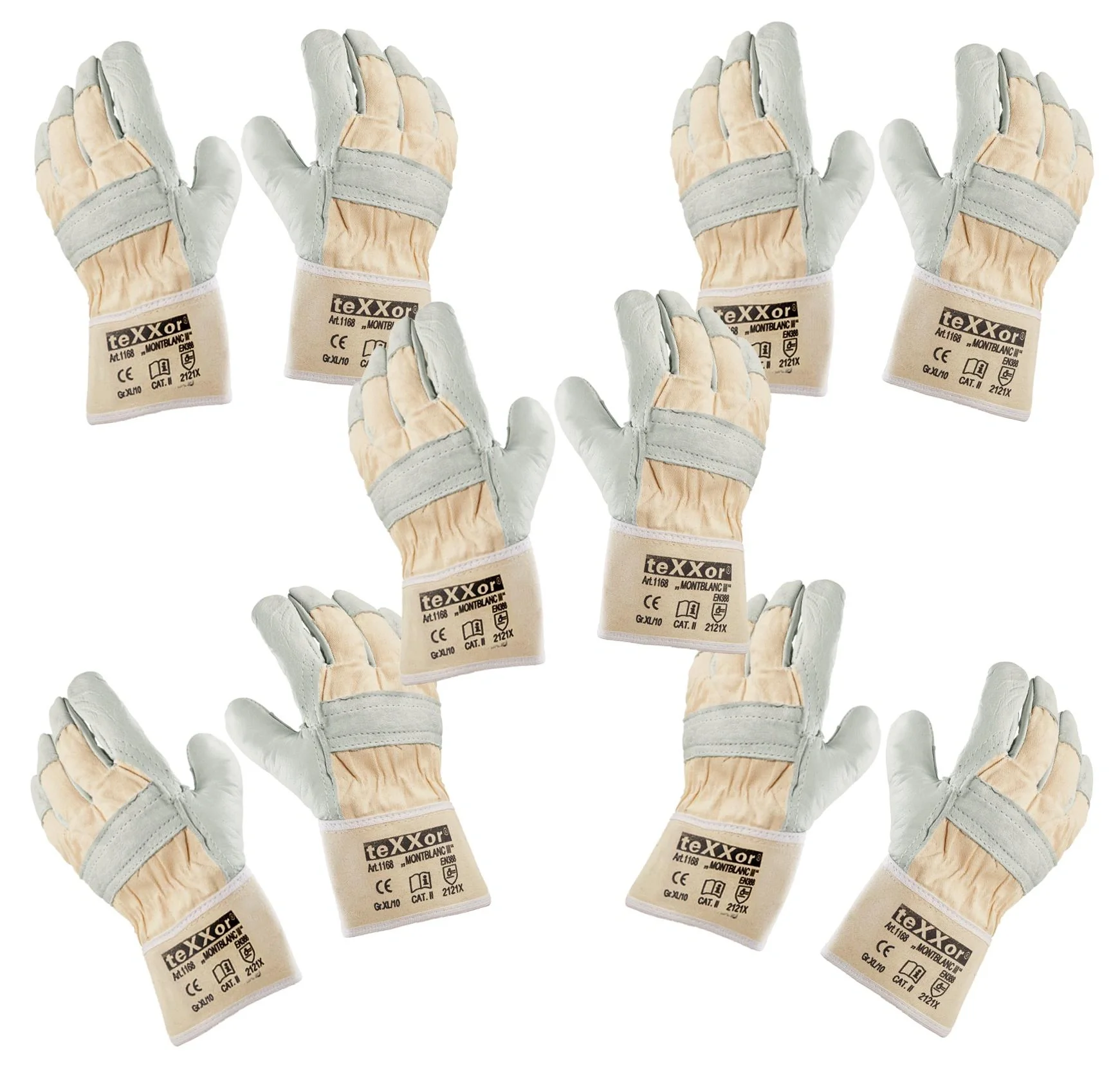 Rindvollleder-Handschuhe MONTBLANC III, Gr.10, 5er Set - 2