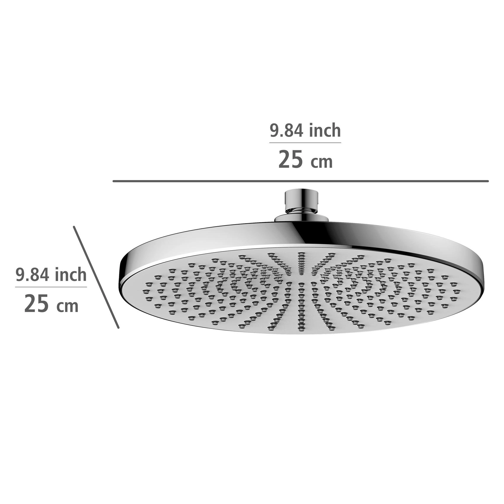 Regenduschkopf Ultimate Shower Chrom/Weiß, Ø 25 cm - 9