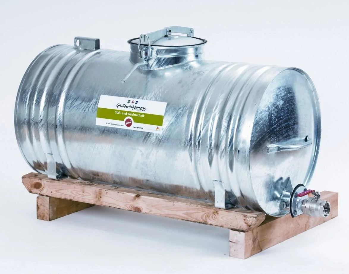 Wasserfass, 600 l mit Holzkufen - 2