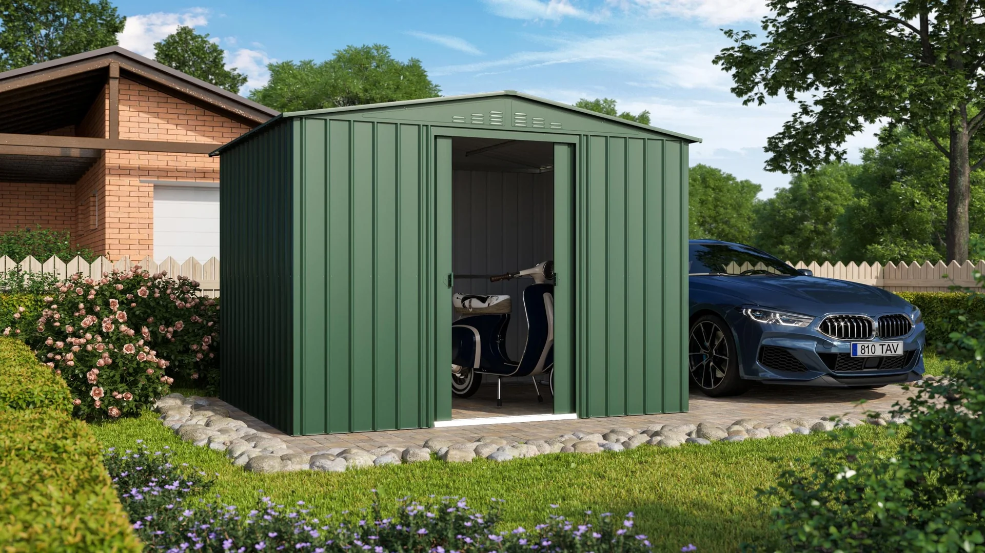 Gerätehaus Tower 108, jade - 2