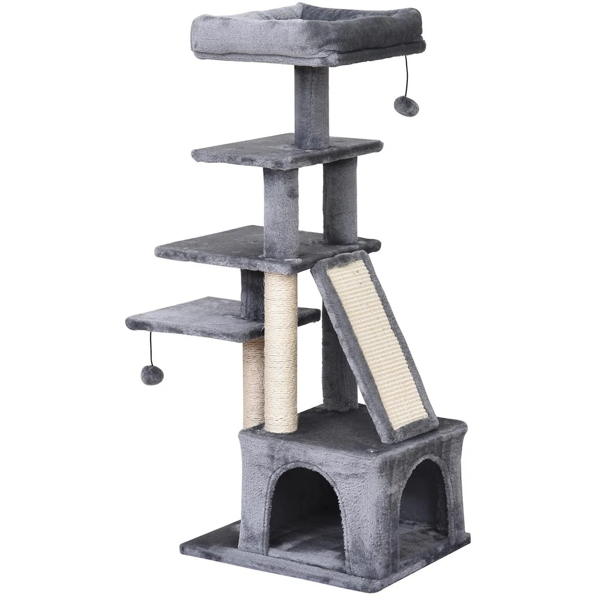 Katzenkratzbaum mit Spielbällen - 1