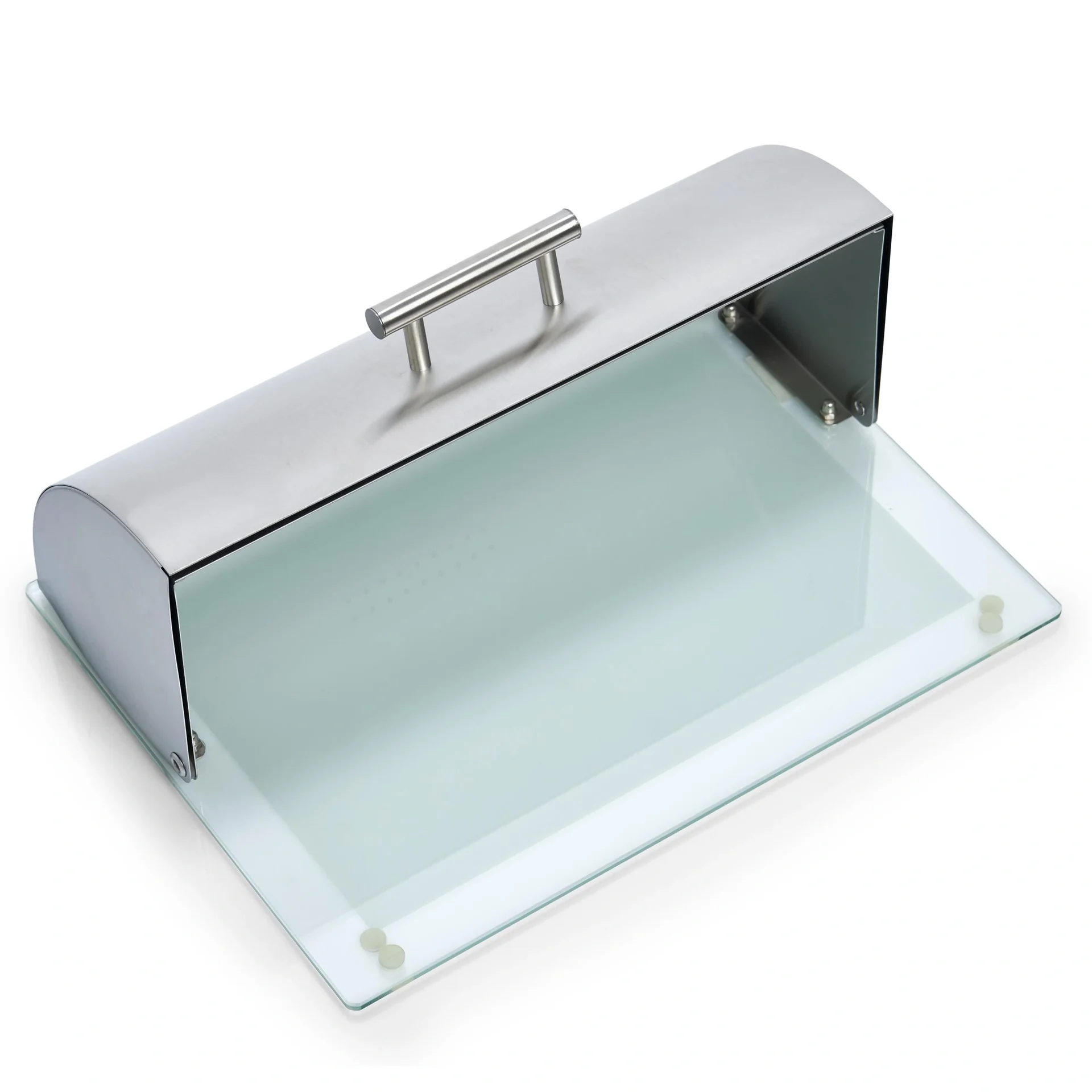 Brotkasten, Glas/Edelstahl - 3